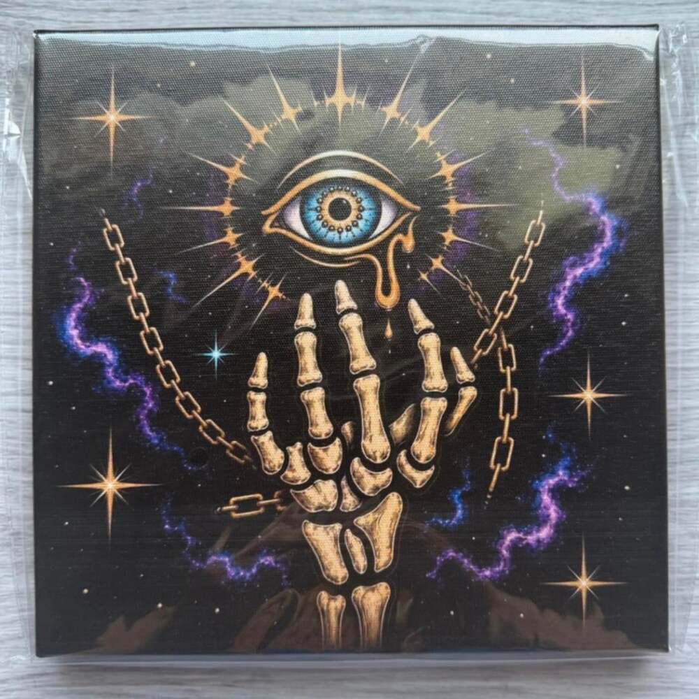 8 X 8 Mystical Skeleton Hand Canvas 9 E 2 C